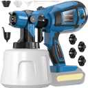 Cordless Paint Sprayer for Dewalt 20V MAX Battery High Power Electric Spray Paint Gun Easy to Clean for Furniture Cabinets House Painting Blue (Not Include Battery)