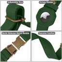 AirTag Dog Collar - Genuine Leather Dog Collar with Apple AirTag Holder and Metal Buckle - Smart GPS Tracking Pet Collars (Dark Green, M, 14"-18" Neck Fit)
