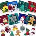 Anditoy 8 Pack Christmas 9 Pieces Wooden Puzzles for Kids Toddlers Christmas Toys Stocking Stuffers Gifts Party Favors
