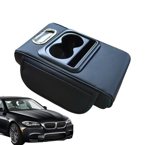 Car Leather Center Console Cover Cup Holder Box Armrest Mat Car Organizer LidCar Leather Center Console Cover Cup Holder Box Armrest Mat Car Organizer Lid