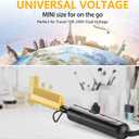 DAN Technology hot Comb Electric for Wigs,450Small hot Comb for Edges,Low and high Temperatures, Hair straightening Comb for Black Hair,Portable & Dual Voltage for Travel & Home
