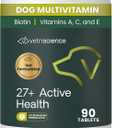 3 x VetriScience 27+ Active Health Chewable Tablets for Dogs, Duck, 90 Count