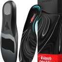 Premium Orthotic Insoles for Men Women - High Arch Support Shoe Inserts for Plantar Fasciitis Pain and Leg Fatigue - All Day Comfort with Odor Control Shock Absorption (M (Men 9-10.5/Women 10-11.5), Black)