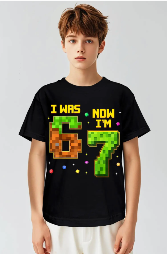 T-Shirt "I was now 67 I'm" kids, Medium