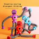 24PCS Telescopic Suction Cup Robot Toy,pop Tubes,Toys for Kids,Toddler Travel Toys,Toddler Sensory Toys,figette Toys,Fidget Toys for Kids,Treasure Box prizes,Small Toys for Kids prizes
