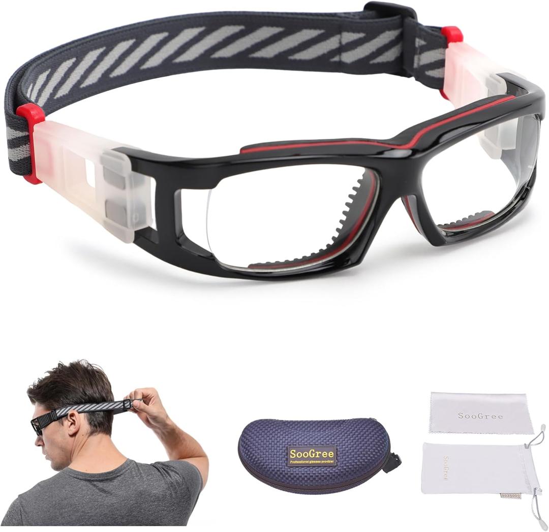 SooGree Kids Sport Goggles Glasses,Protective Eyewear Goggles,Eye Safety Glasses,Replaceable to Prescription Lenses Age 8-16