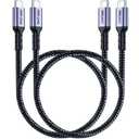 1.5FT USB 4 Cable 2 Packs 40Gbps USB 4 Cable with 240W Fast Charging and 8K Video Display Compatible with Thunderbolt 4, Thunderbolt 3, MacBook, iPhone 16/16 Plus/16 Pro Max