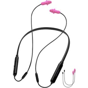 Noise Reduction Wireless Neckband Headphones with Replaceable Earbuds (Extra Set Included) - Qualcomm aptX HD, 27dB NRR, CVC Noise Cancelling Mic & 20H Playtime for Work Safety OSHA Compliant