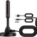 POBADY Digital TV Antenna DVB-T2 Portable Indoor Outdoor TV DTMB Antenna with Magnetic Base with 5m Cable,USB and tv Male Connector