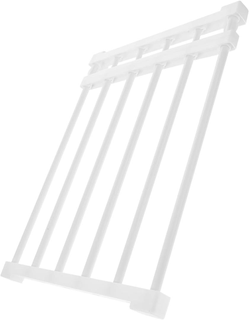 Mikikit Freestanding Indoor Pet Gate Retractable Dog Barrier for Doorways Stairs and Rooms Lightweight and Easy to Install Fits Wide High