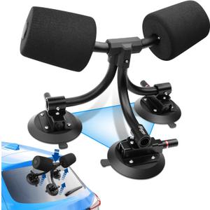TriGrip Kayak Load Roller,3 Suction Cups Kayak Roller Loader,Kayak Helpers -Pump Vacuum Type- Kayak Roof Roller Loader Load Assist Mount,Kayak Loader Lift Assist System for Car SUV,Kayak Accessories (Stealth Black)