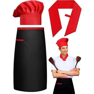 Hibachi Chef Costume Adult Accessories Hibachi Chef Hat Apron with Hachimaki Tie Teppanyaki Hat for Men Women Japanese Cuisine Lovers Halloween Party Decorations BBQ Birthday Party Decor