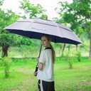 Golf Umbrella Windproof Stick Umbrella Triple-layer Inter-vented Canopy Vented Auto Open 62 Inch