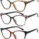 EYEURL 5 Pack Reading Glasses for Women-Cat Eye Blue Light Blocking Readers Fashion Computer Glasses with Spring Hinge Anti-Glare Readers for Women 2.25