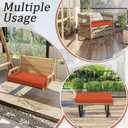 Tounosnt Outdoor Bench Cushion 36 X 18 X 3.5 Inch Thick Waterproof Patio Furniture Cushions, Patio Porch Swing Replacement Seat Pad with Tie Straps and Anti-Slip, for Backyard Garden, Orange