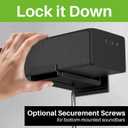 USX MOUNT Studless Soundbar Wall Mount, Universal Drywall Sound Bar Wall Brackets, Works with Most Soundbars, Holds up to 22 Lbs, Depth Adjustable 4.13-6.3'', Removable and Lockable, Black