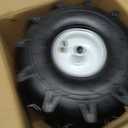 11x4.00-4" Tiller Tire and Wheel, 3/4" Axle Size, 3-1/8" Centered Hub, Compatible with Craftsman & Troy-Bilt Tiller Replacement, 2 Pack-11x4.00-4