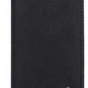 WOOLALA Mens Wallet Waterproof Canvas Zipper Arrounded Large Capacity Accordion Folded Cash Cards Phone Holder Long Wallet (Black)