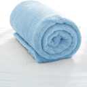 Exclusivo Mezcla Plush Fuzzy Fleece Throw Blanket, Super Soft, Fluffy and Warm Blankets for Couch, Bed, All Season Use (40x50 Inches, Light Blue)