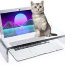 Acrylic Monitor Stand Riser Anti-Cat Laptop Cover Protector, Crystal Clear Laptop Stand, 16 inch Computer Monitor Riser for Home Office