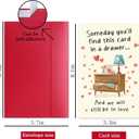 5 x Romantic Father's Day Card Gift for Husband Boyfriend, Love Card from Wife, Sweet Anniversary or Birthday Greeting for Him, Heartfelt Dad Appreciation Cards