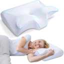 Neck Pillow for Neck Pain, Ergonomic Memory Foam for Side & Back Sleepers