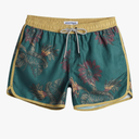 Maamgic Mens Boys Short 80s 90s Vintage Swim Trunks with Mesh Lining Quick Dry Swim Suits Board Shorts Size, Floral Deep Blue, XL