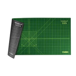 NEWBRAUG 23'' × 47'' Large Self Healing Cutting Double Sided 5-Ply Mat, Big Cutting Board for Rotary Cutting, Quilting, Sewing, Craft, Fabric & Scrapbooking(Green/Black)