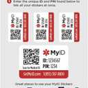 ENDEVR MyID Medical ID Sticker Kit, Store All of Your Medical Information for Emergencies, 4 Stickers