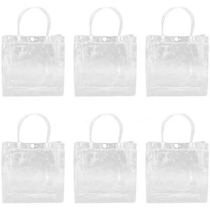 Clear PVC Gift Bags with Handles, 30PCS Transparent Gift Bags Reusable Plastic Gift Bags Gift Wrap Tote Bag for Party Favors, Wedding