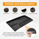 TACOBRO Interior Dashboard Storage Compatible with Volkswagen Taos 2022 2023 2024 Accessories, Taos Dash Mounted Organizer Tissue Holder Tray Box ABS Black