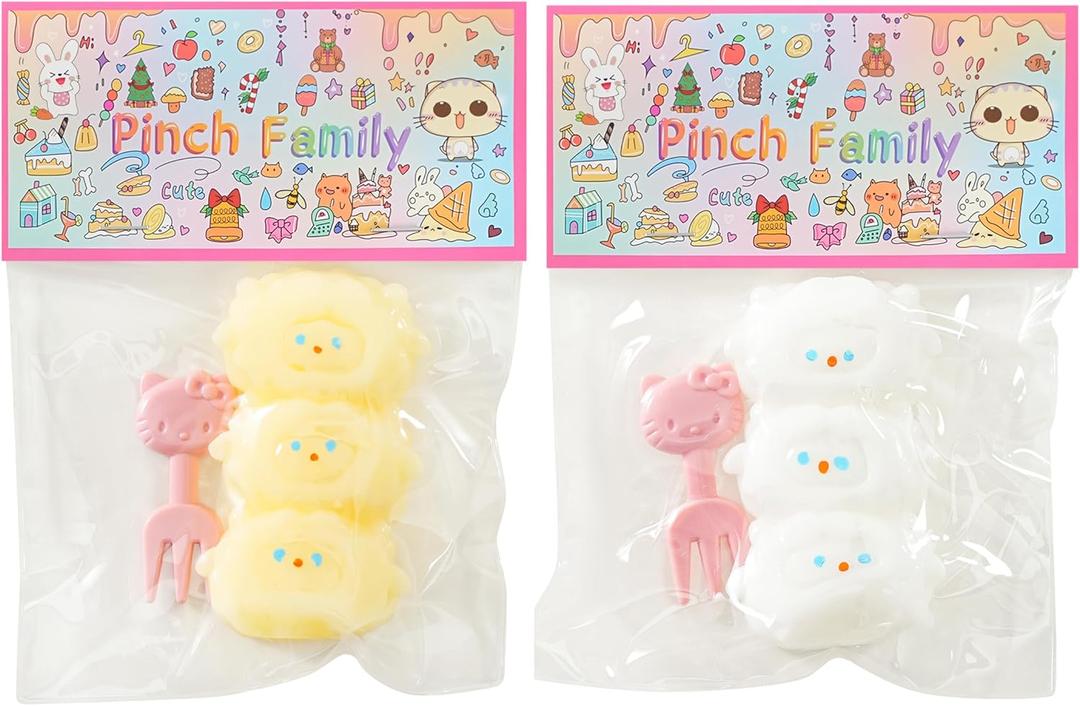 Handmade Cute Lamb Taba Squishy Toys Ultra Soft Squishy Fidget Toys Squeeze Toys for Kids & Adults (Yellow+White)