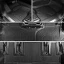Floor Mats for Chevy Tahoe/GMC Yukon 2021-2026, All Weather Floor Mats Trunk Cargo Liner with Backrest Protectors and Door Sill Guards Accessories, Full Coverage Set (Fit 7 Seats)