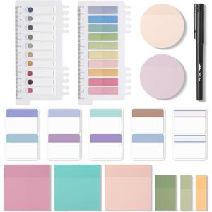 Mr. Pen- Transparent Sticky Notes Set, 1000 Sheets, Transparent Sticky Notes Tabs with Marker Pen for Bible Study, Office, School, Planning, Journaling & Organization