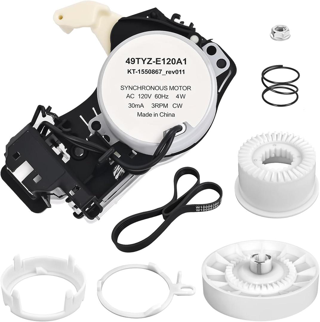 W10913953 49tyz-e120a1 Washer Shift Actuator W10721967 Washer Pulley Clutch W10006384 Drive Belt by Blutoget-Fit for Whirlpool Kenmore Maytag Washing Machines -Replaces W10597177 W10815026 W11481722