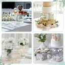 OurWarm White Rose Acrylic Wedding Table Numbers 1-20, 4x6 Inch Printed Calligraphy Table Number with Stands, Clear Numbers Signs and Holders, Perfect for Wedding Reception Anniversary Event