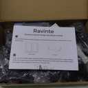 Ravinte 30 Pack (15 Pairs) 1/2" Overlay Cabinet Hinges, Self-Closing Semi-Concealed Face Mount, Matte Black Decorative Hardware with Door Bumpers for Kitchen & Cupboard Doors