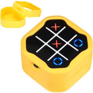 3 x YouKnow Silicone Case Compatible with GiiKER Tic Tac Toe Bolt Game 3-in-1 Handheld Puzzle Game Console, Fidget Toys Board Games Cover for Kids and Adults (Case Only) (Yellow)