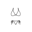 Women Two Piece Swimsuit Sexy Swimwear Halter String Triangle Bikini Sets, Size M