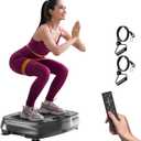 Vibration Plate Exercise Machine: TISSCARE Vibrating Plates for Weight Loss and Lymphatic Drainage, 400lbs Shake Plate Whole Body Workout Platform for Home Fitness Fat Burner Gifts for Women Men (Silver Grey)