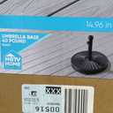 Black Round Umbrella Base with Cement Inside, 40lb