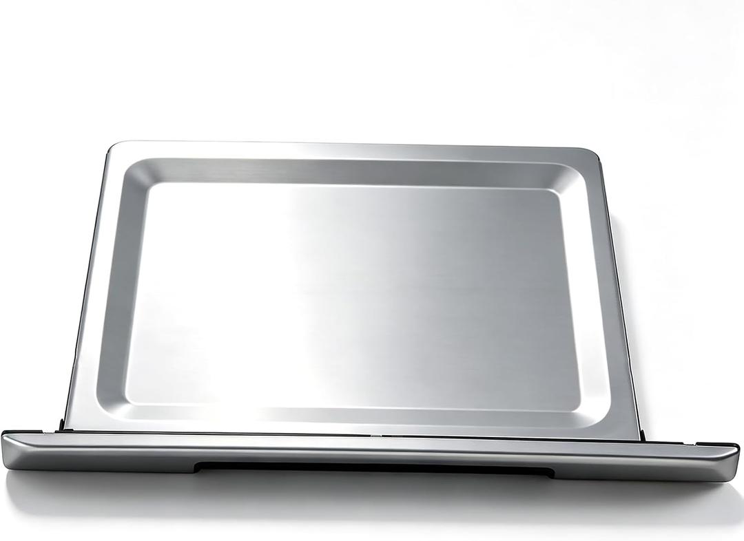Upgraded TOA-65 CTOA-130PC2 Crumb Tray Replacement for Cuisinart Toaster Oven Tray 304 Stainless Steel TOA-65CT Parts Cuisinart Digital Air Fryer Drip Tray Bottom Grill Bake Catch Pan Accessories, 15.7"L x 12"W