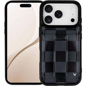 Walli Cases for iPhone 17 Pro Case Aesthetic Wallet Phone Case Card Holder, Securely Holds up to 2 Cards - Cute, Trendy Phone Cover for Women, fits iPhone 17 Pro, with Kickstand & Finger Strap