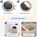 JOLLYVOGUE Washable Dog Bed Medium Size Dog, 31 Inch Donut Medium Pet Bed