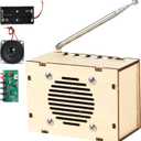 2 x Science Kits for Kids Age 8-12 12-14, STEM Kits for Kids Age 8-10, STEM Toys Build Your Own FM Radio Kit, DIY Electronic Snap Circuits Projects Gifts for Teen Girls Boys 9 11 13 15 16+ (Classic Wood)