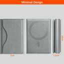 for Magsafe Wallet, Magnetic CardHolder with Adjustable Stand, Phone Card holder with 6 Card Slots, Magnetic Wallet for iPhone 16/15/14/13/12 Series, Not for iPhone 13/12 Mini (White)