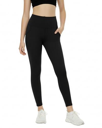 Cutviobel Girls Leggings with Pockets-Kids Soft High Waist Athletic Workout Dance Running Yoga Pants for 6-14Years, Size: Small-Medium