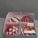 Alupssuc 6''/ 150mm Large Christmas Ball Ornaments, 4Pcs Christmas Tree Decor, Shatterproof Hanging Decorations with Hooks, Red & White Baubles for Xmas Tree, Wedding, Holiday and Party Decor