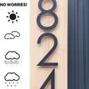 10 Inch Black House Numbers For Outside, Floating Metal Large Modern House Numbers For Outside, Large Address Numbers For House Black Floating Flush Mount Aluminum 5