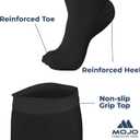Mojo Compression Socks for Women and Men 20-30mmHg Plus Size - Medical Knee High Compression Stockings with Wide Calf for Flights, Airplane, Nursing - Black, 5X-Large - AB201